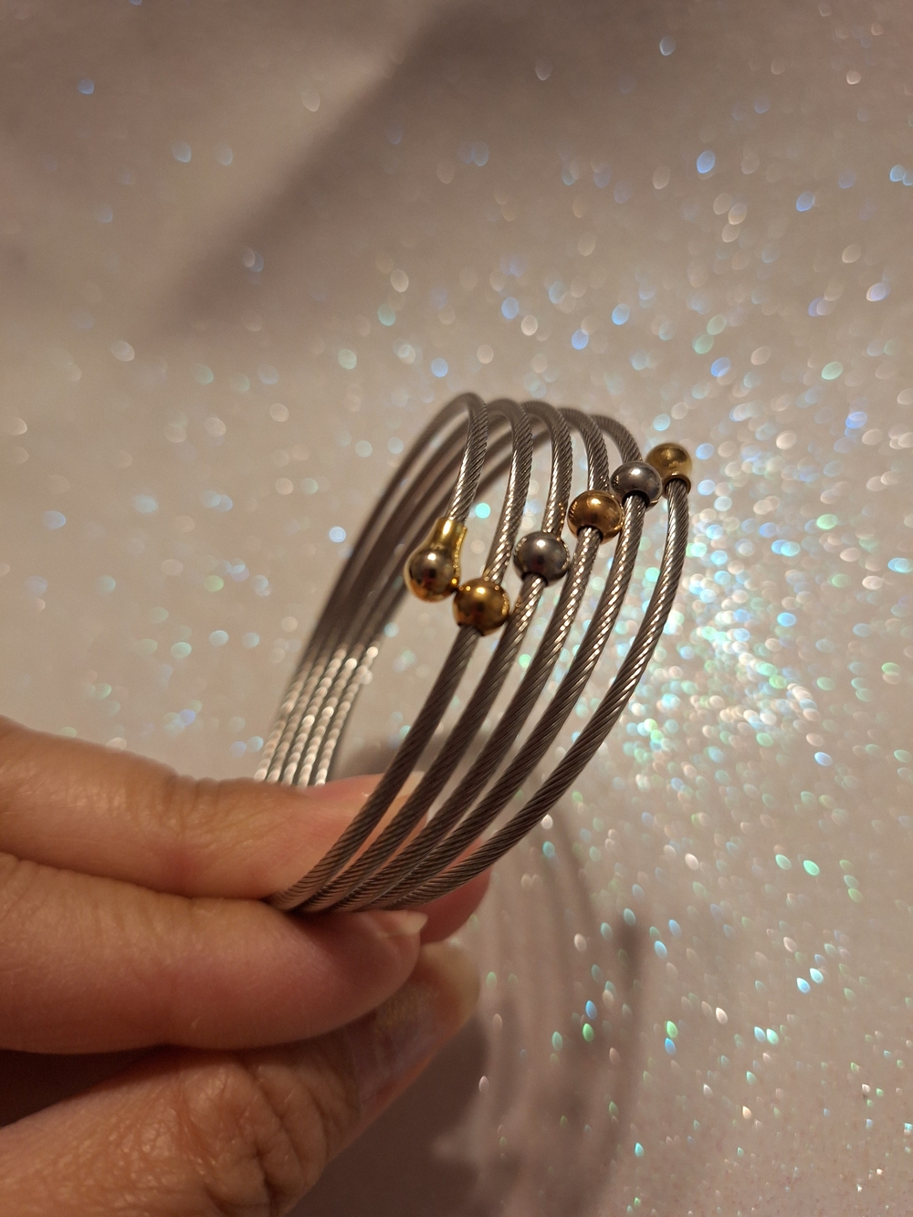 Stainless Steel Polished Rose and Yellow IP-plated Flexible Coil Stainless